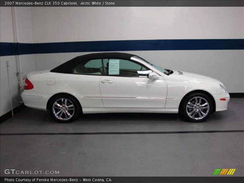 Arctic White / Stone 2007 Mercedes-Benz CLK 350 Cabriolet