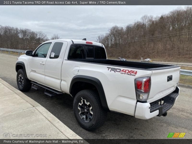 Super White / TRD Cement/Black 2021 Toyota Tacoma TRD Off Road Access Cab 4x4