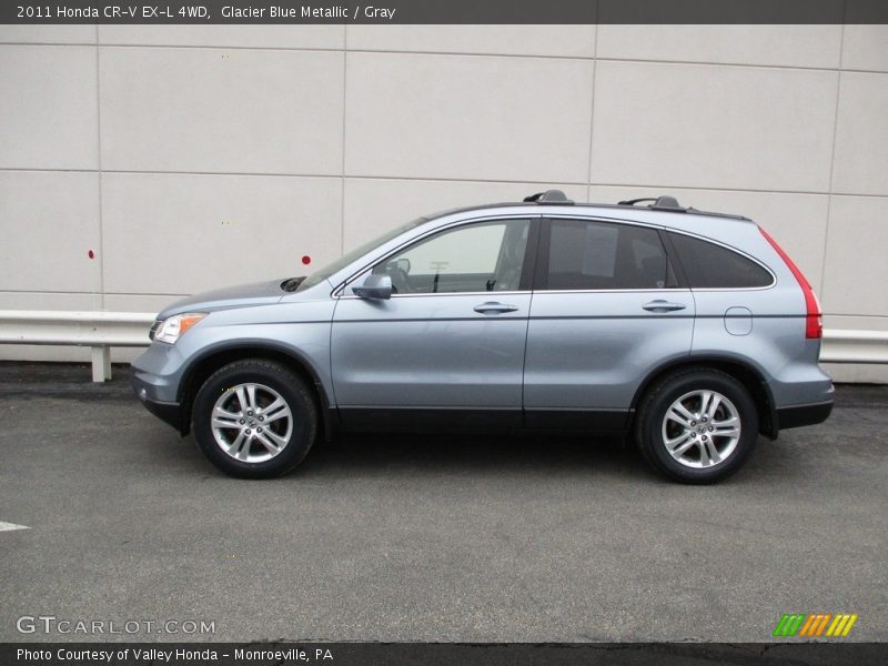 Glacier Blue Metallic / Gray 2011 Honda CR-V EX-L 4WD