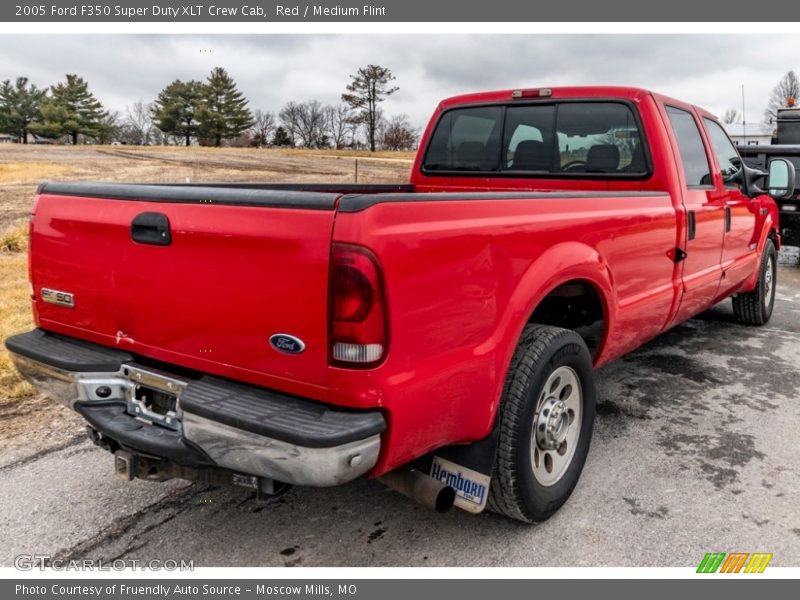 Red / Medium Flint 2005 Ford F350 Super Duty XLT Crew Cab