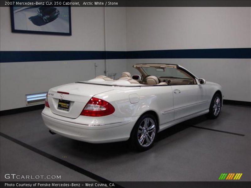 Arctic White / Stone 2007 Mercedes-Benz CLK 350 Cabriolet