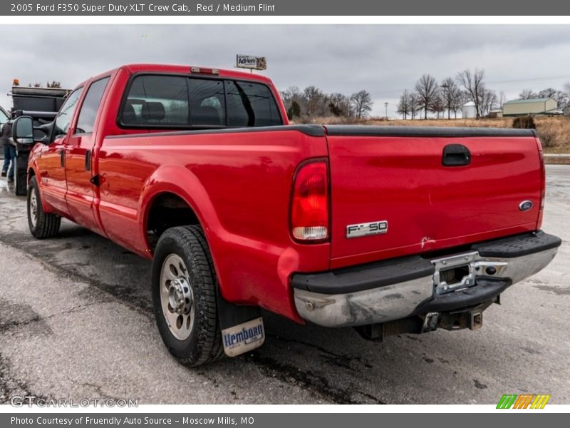 Red / Medium Flint 2005 Ford F350 Super Duty XLT Crew Cab