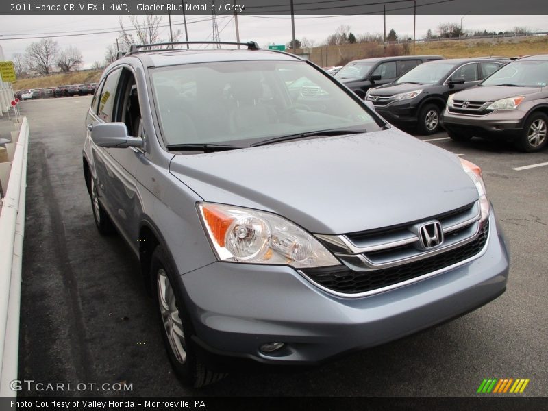 Glacier Blue Metallic / Gray 2011 Honda CR-V EX-L 4WD