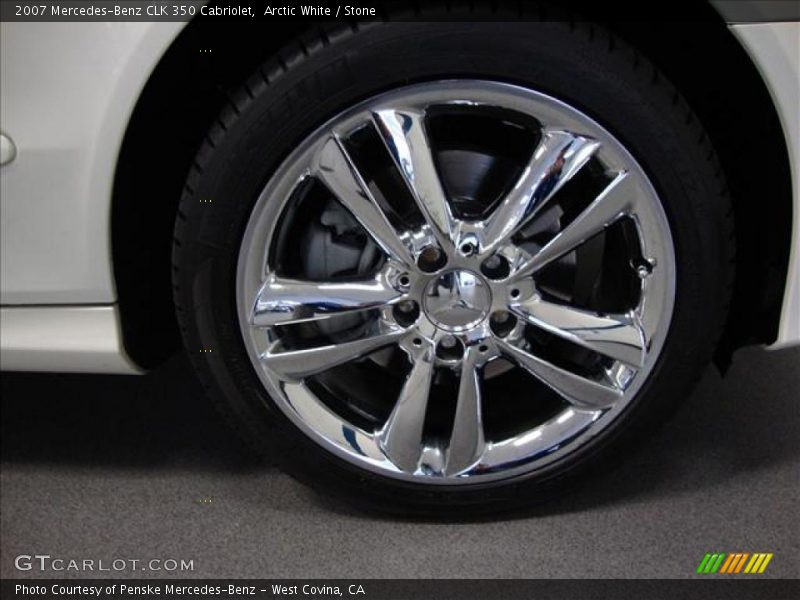 Arctic White / Stone 2007 Mercedes-Benz CLK 350 Cabriolet