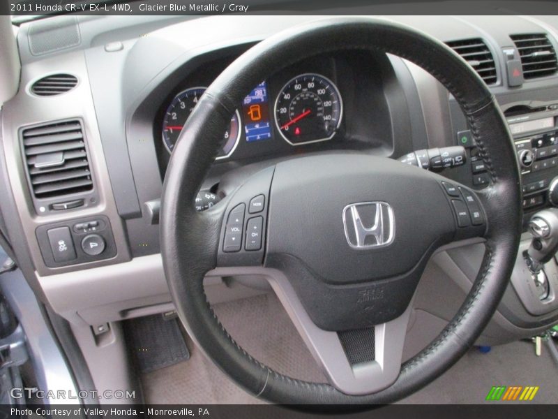 Glacier Blue Metallic / Gray 2011 Honda CR-V EX-L 4WD