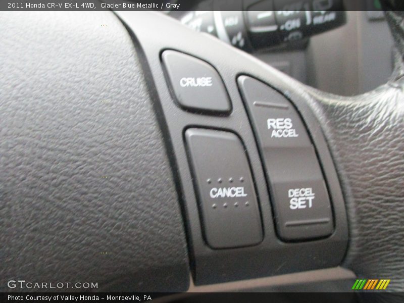 Glacier Blue Metallic / Gray 2011 Honda CR-V EX-L 4WD