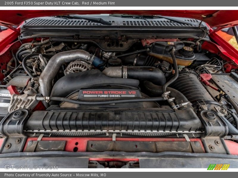 Red / Medium Flint 2005 Ford F350 Super Duty XLT Crew Cab