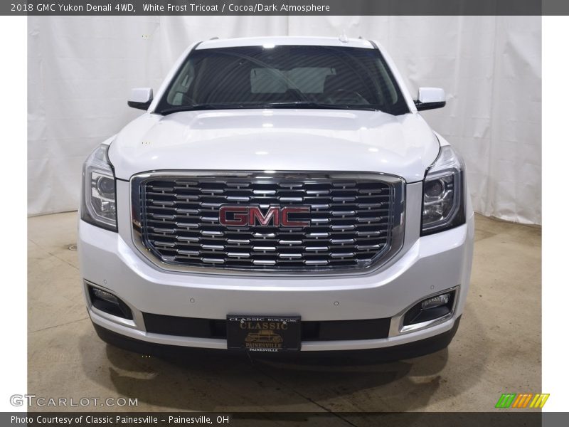 White Frost Tricoat / Cocoa/Dark Atmosphere 2018 GMC Yukon Denali 4WD