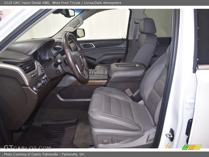 White Frost Tricoat / Cocoa/Dark Atmosphere 2018 GMC Yukon Denali 4WD