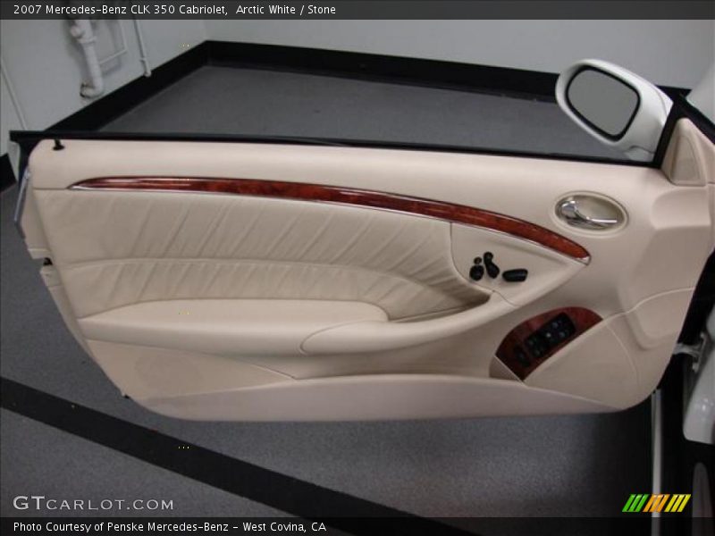 Arctic White / Stone 2007 Mercedes-Benz CLK 350 Cabriolet