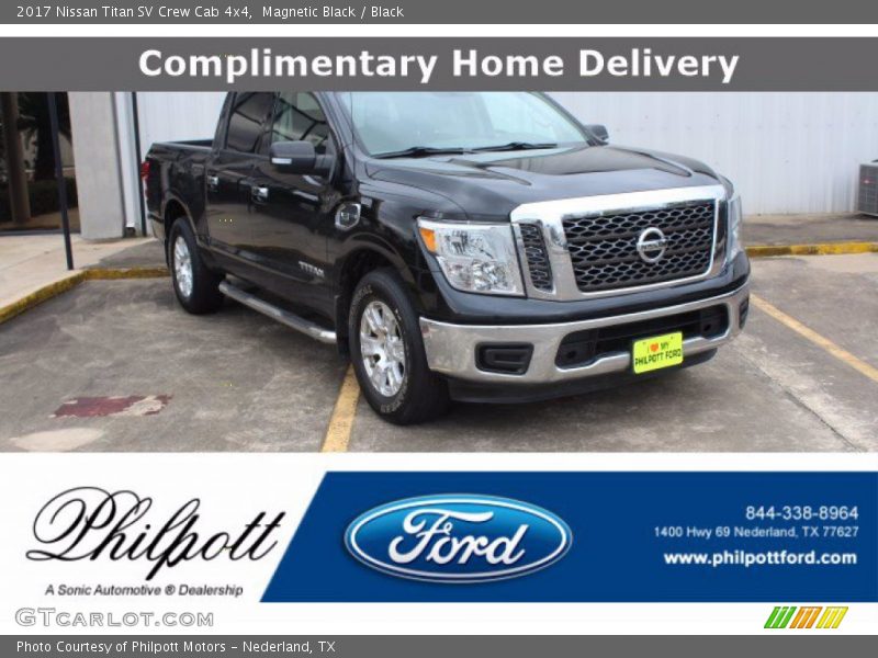 Magnetic Black / Black 2017 Nissan Titan SV Crew Cab 4x4