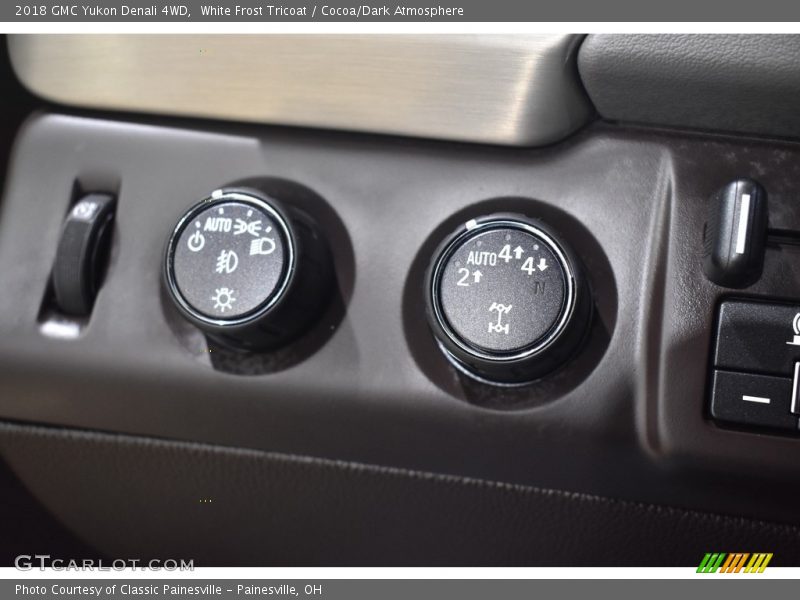 White Frost Tricoat / Cocoa/Dark Atmosphere 2018 GMC Yukon Denali 4WD