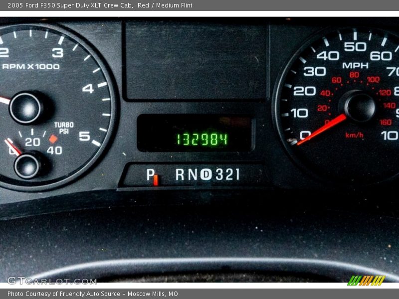 Red / Medium Flint 2005 Ford F350 Super Duty XLT Crew Cab