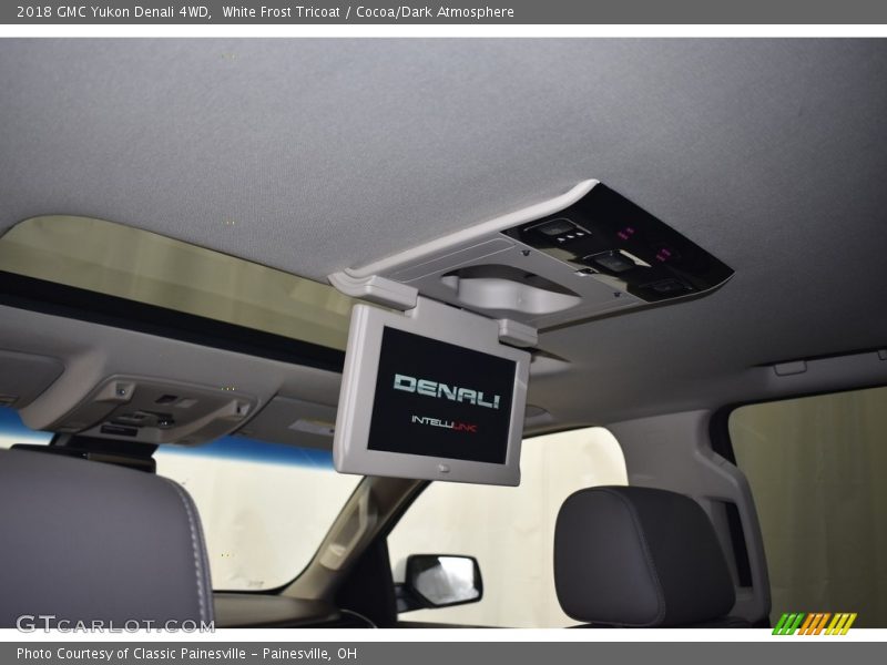 White Frost Tricoat / Cocoa/Dark Atmosphere 2018 GMC Yukon Denali 4WD