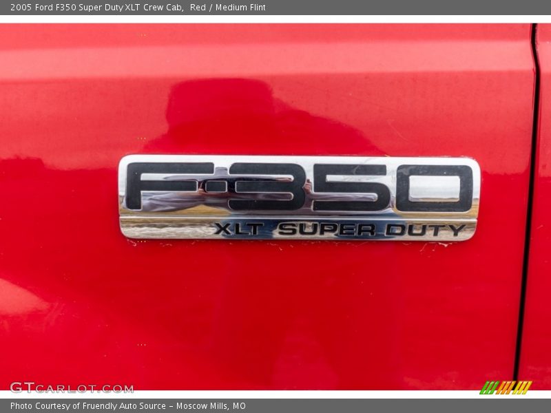 Red / Medium Flint 2005 Ford F350 Super Duty XLT Crew Cab
