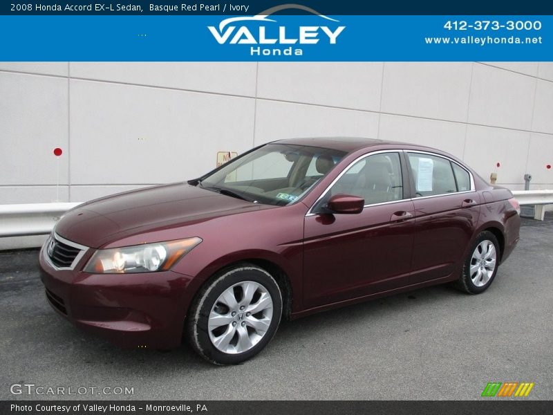 Basque Red Pearl / Ivory 2008 Honda Accord EX-L Sedan