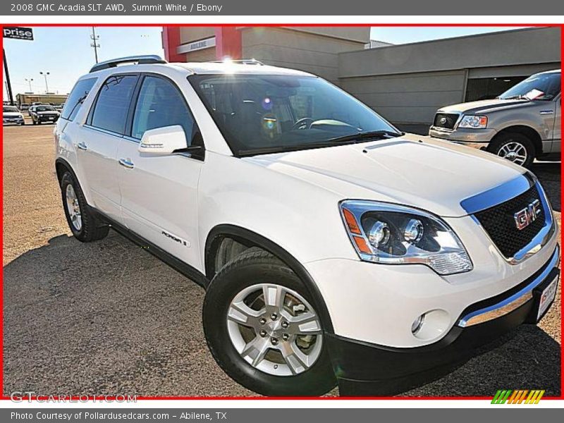 Summit White / Ebony 2008 GMC Acadia SLT AWD