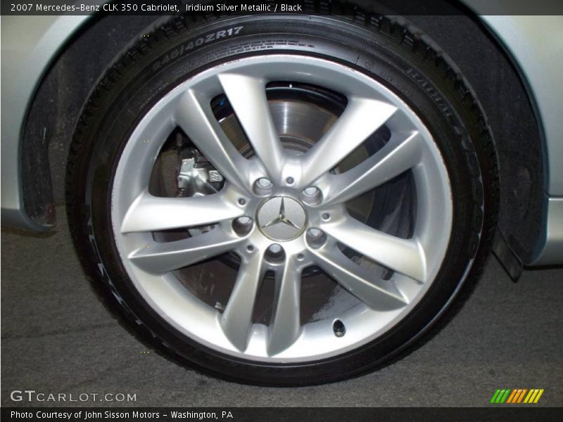 Iridium Silver Metallic / Black 2007 Mercedes-Benz CLK 350 Cabriolet