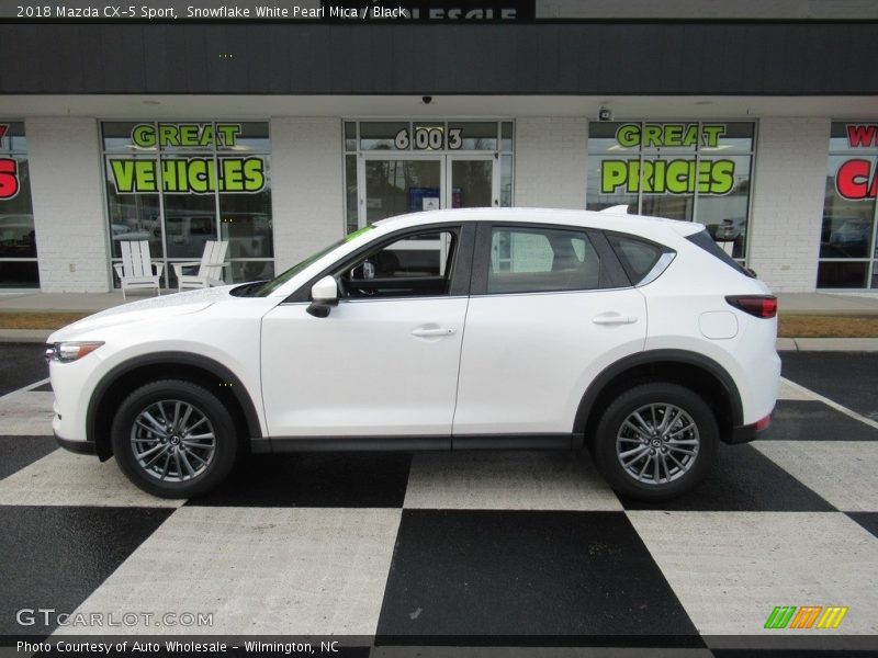Snowflake White Pearl Mica / Black 2018 Mazda CX-5 Sport