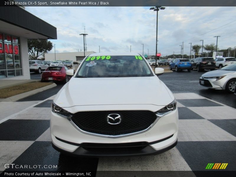 Snowflake White Pearl Mica / Black 2018 Mazda CX-5 Sport