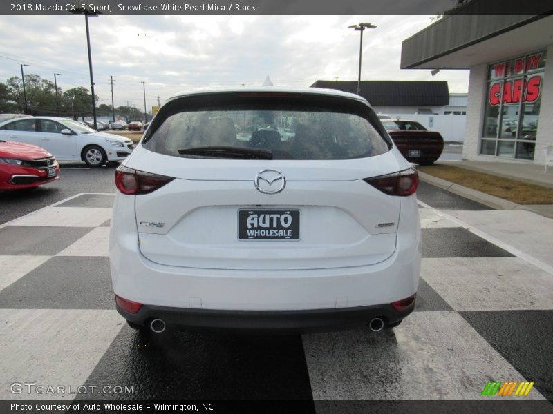 Snowflake White Pearl Mica / Black 2018 Mazda CX-5 Sport