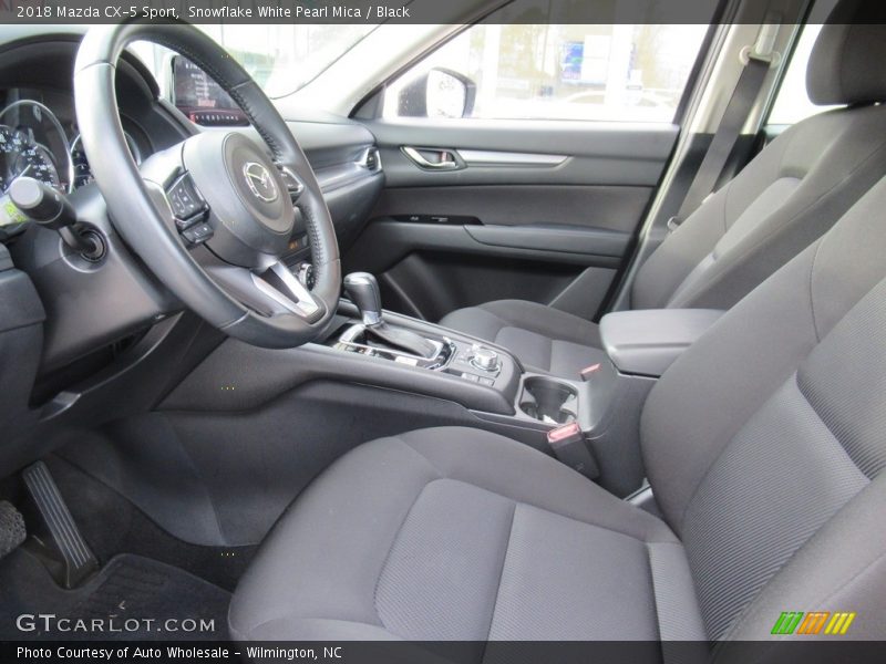 Snowflake White Pearl Mica / Black 2018 Mazda CX-5 Sport