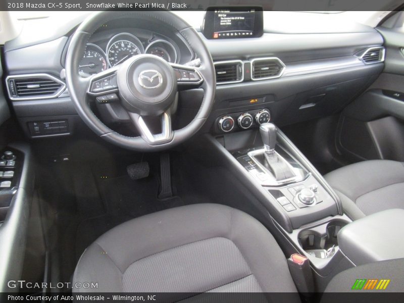 Snowflake White Pearl Mica / Black 2018 Mazda CX-5 Sport