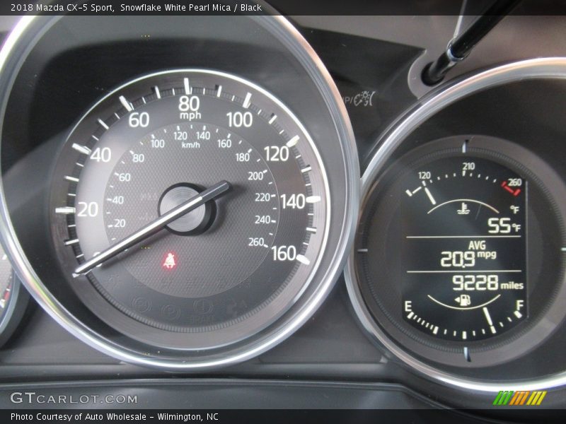 Snowflake White Pearl Mica / Black 2018 Mazda CX-5 Sport
