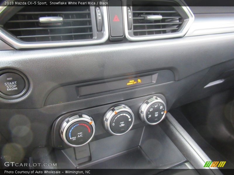 Snowflake White Pearl Mica / Black 2018 Mazda CX-5 Sport
