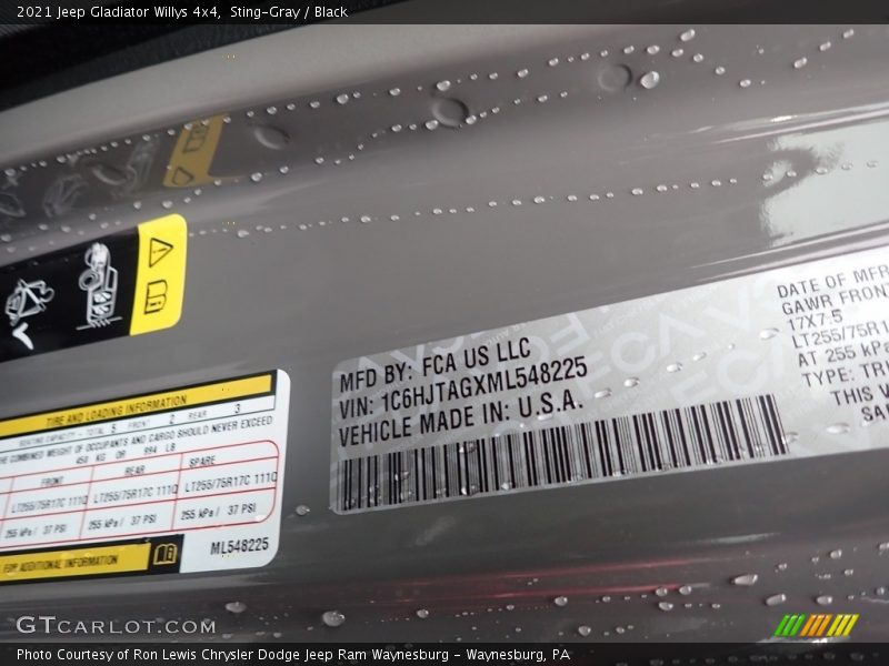Sting-Gray / Black 2021 Jeep Gladiator Willys 4x4