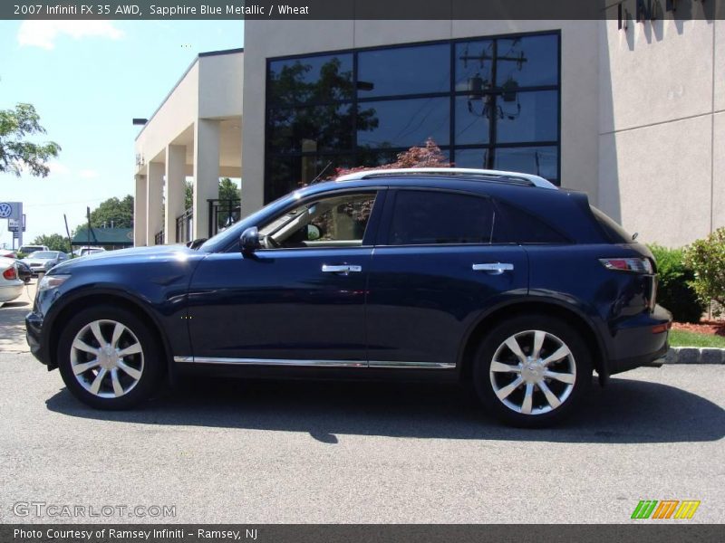 Sapphire Blue Metallic / Wheat 2007 Infiniti FX 35 AWD