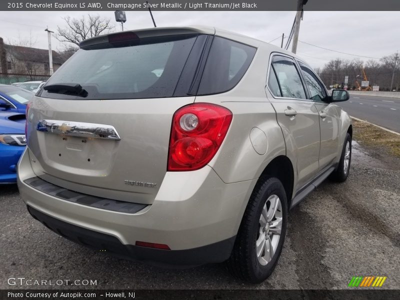 Champagne Silver Metallic / Light Titanium/Jet Black 2015 Chevrolet Equinox LS AWD