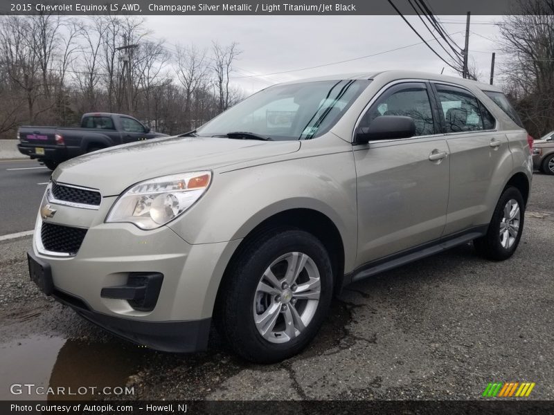 Champagne Silver Metallic / Light Titanium/Jet Black 2015 Chevrolet Equinox LS AWD