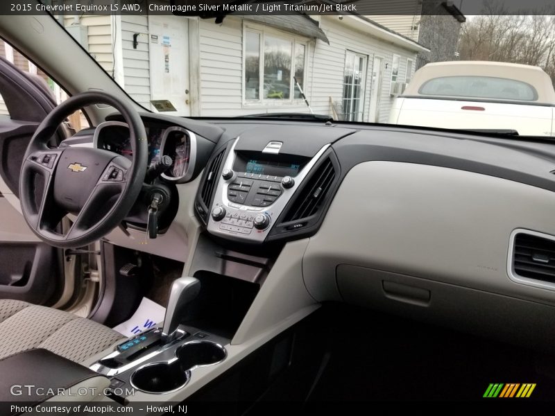 Champagne Silver Metallic / Light Titanium/Jet Black 2015 Chevrolet Equinox LS AWD