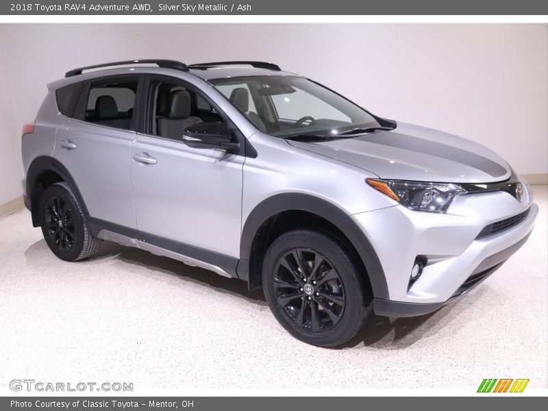 Silver Sky Metallic / Ash 2018 Toyota RAV4 Adventure AWD