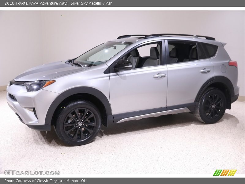 Silver Sky Metallic / Ash 2018 Toyota RAV4 Adventure AWD
