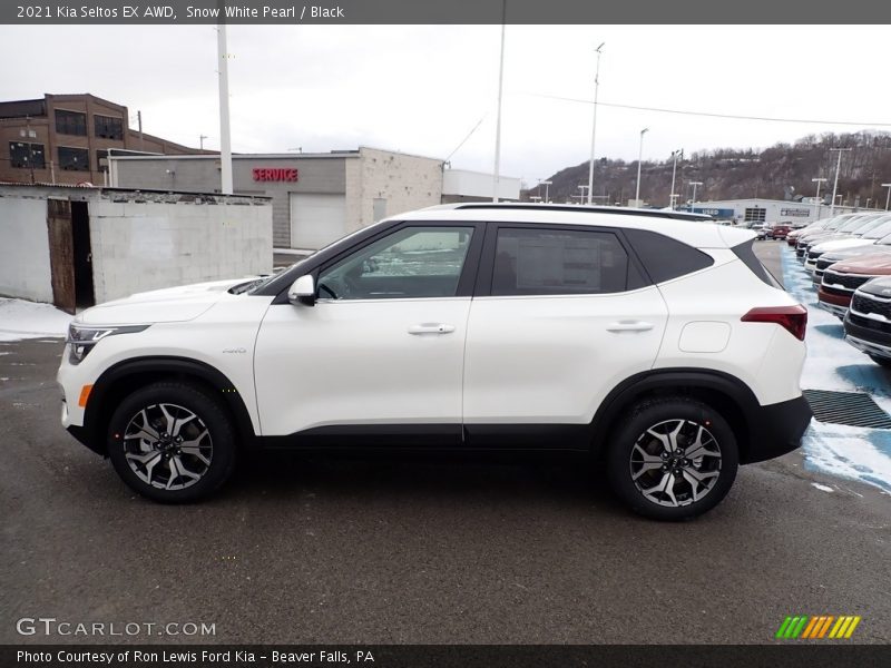 Snow White Pearl / Black 2021 Kia Seltos EX AWD