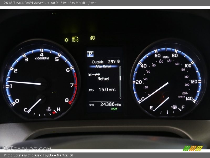 Silver Sky Metallic / Ash 2018 Toyota RAV4 Adventure AWD