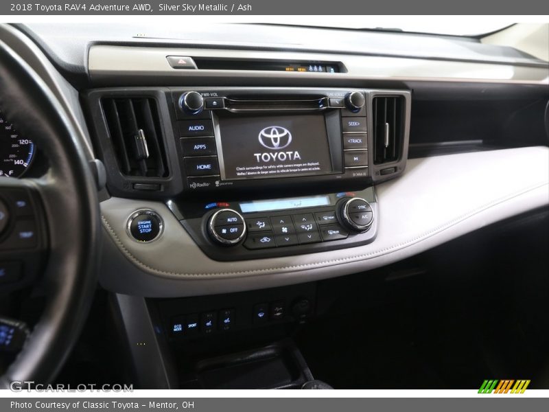 Silver Sky Metallic / Ash 2018 Toyota RAV4 Adventure AWD