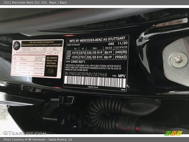 Black / Black 2021 Mercedes-Benz GLC 300
