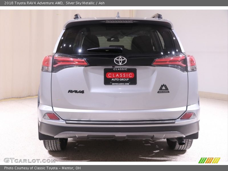 Silver Sky Metallic / Ash 2018 Toyota RAV4 Adventure AWD