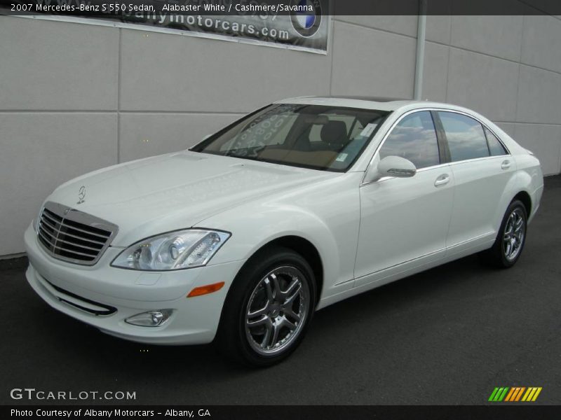 Alabaster White / Cashmere/Savanna 2007 Mercedes-Benz S 550 Sedan