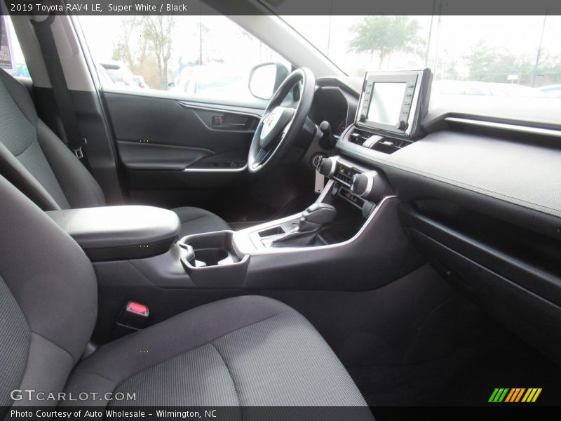 Super White / Black 2019 Toyota RAV4 LE