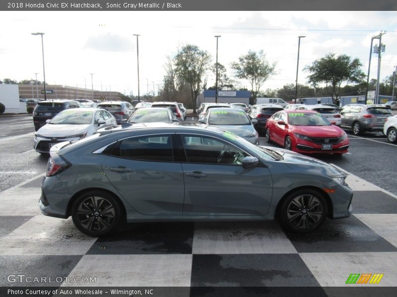 Sonic Gray Metallic / Black 2018 Honda Civic EX Hatchback