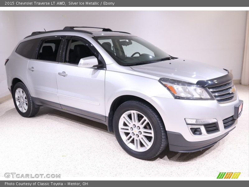 Silver Ice Metallic / Ebony 2015 Chevrolet Traverse LT AWD