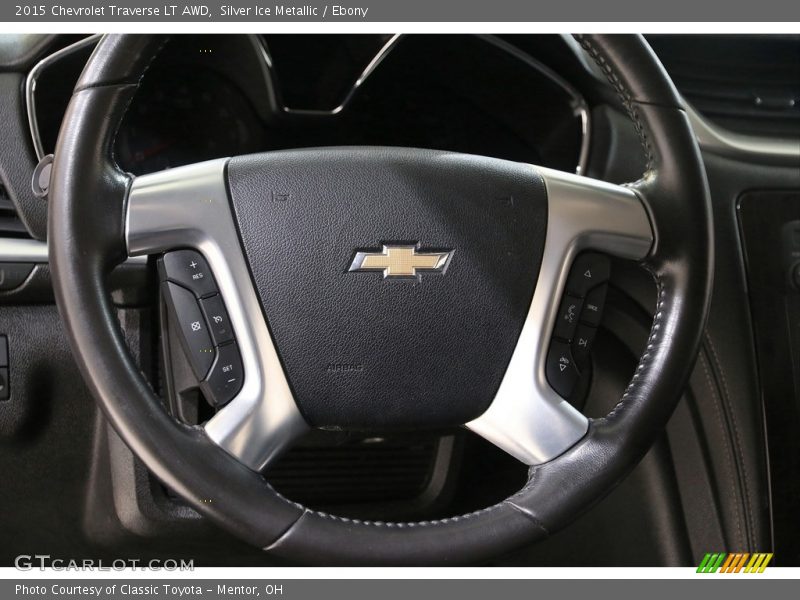 Silver Ice Metallic / Ebony 2015 Chevrolet Traverse LT AWD