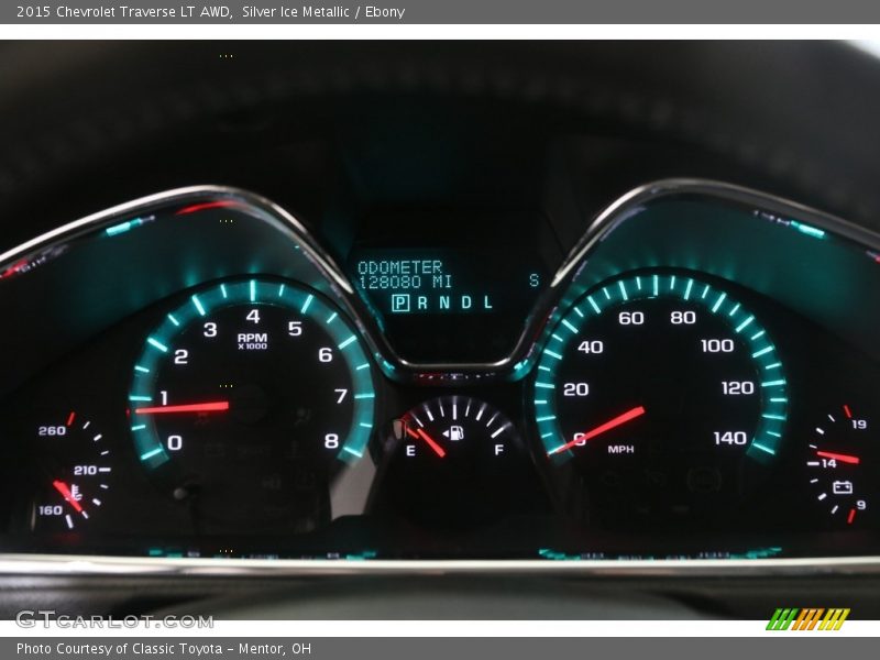 Silver Ice Metallic / Ebony 2015 Chevrolet Traverse LT AWD