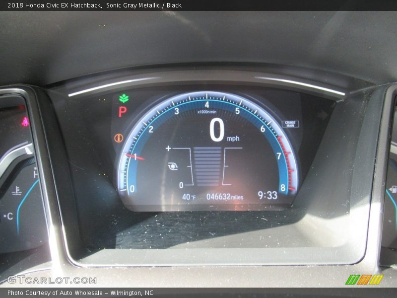 Sonic Gray Metallic / Black 2018 Honda Civic EX Hatchback