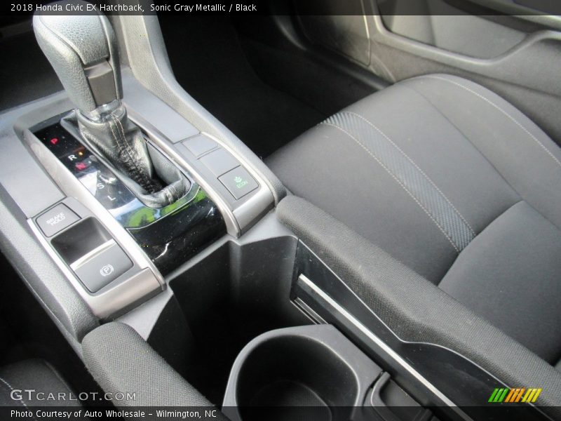 Sonic Gray Metallic / Black 2018 Honda Civic EX Hatchback