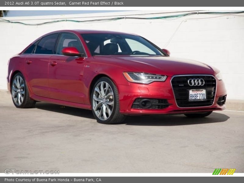 Garnet Red Pearl Effect / Black 2012 Audi A6 3.0T quattro Sedan